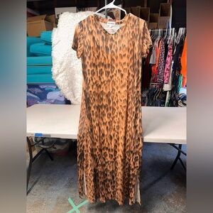Steve Madden Animal Print Mesh Maxi Dress